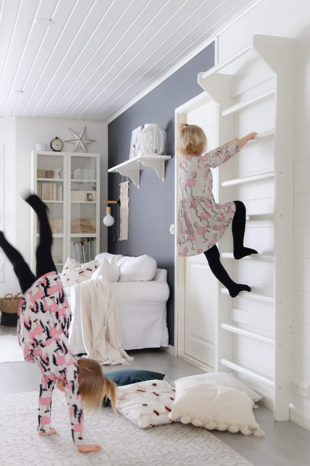 Sprossenwand + Trainingszubehör